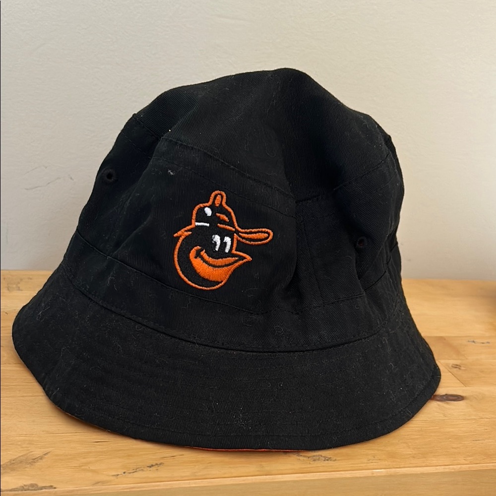 Baltimore Orioles and Miller Lite Promo Black and Orange Reversible Bucket Hat
